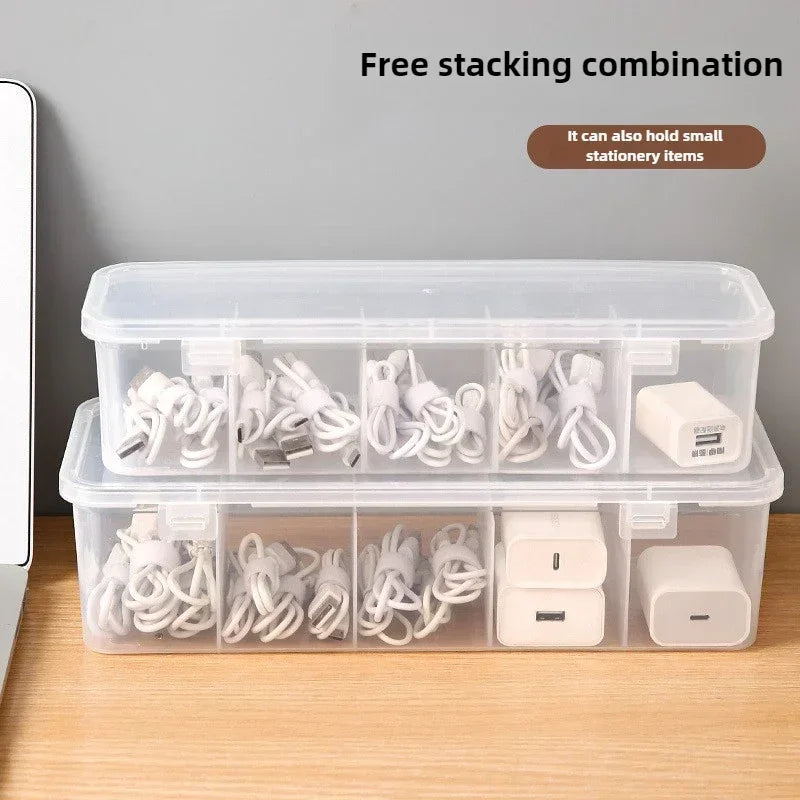 Transparent Data Cable Organizer Case