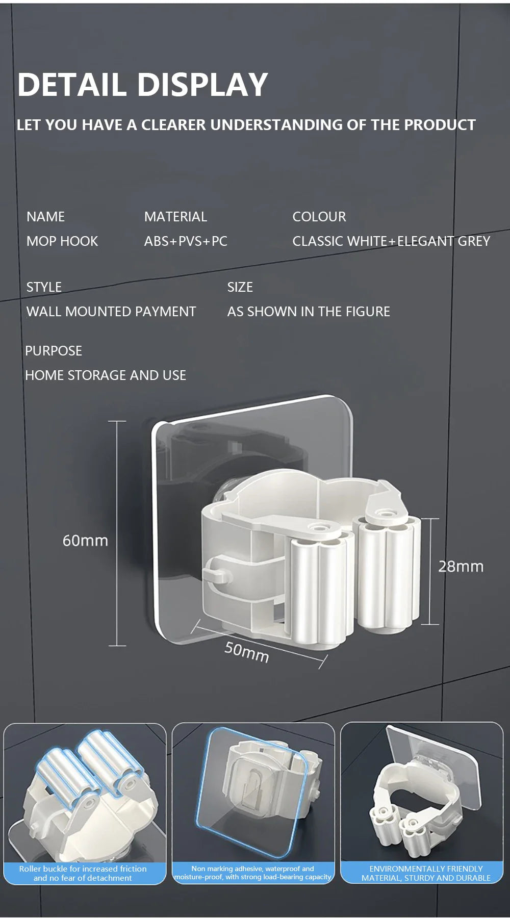 Multi-Purpose Adhesive Wall Hooks