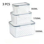 Fridge Storage Box with Drain Basket