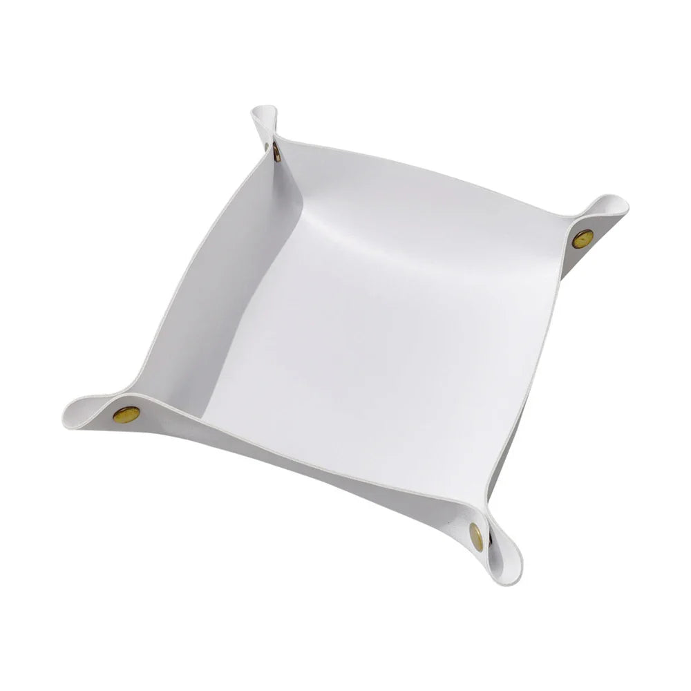 Leather Foldable Tray Storage Box