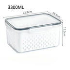 Fridge Storage Box with Drain Basket