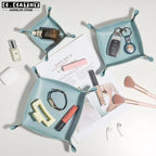 Leather Foldable Tray Storage Box