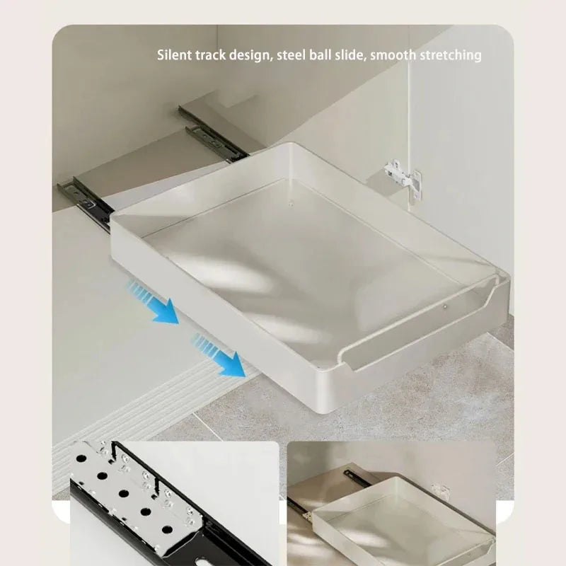 Pull-Out Kitchen Drawer Storage Rack