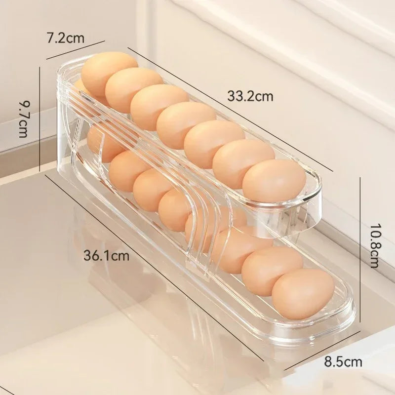 Bilayer Rolling Egg Storage Box