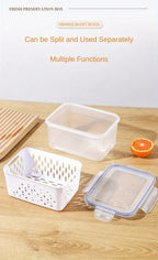 Fridge Storage Box with Drain Basket