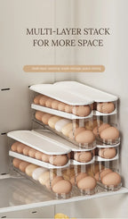 Bilayer Rolling Egg Storage Box