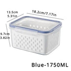 Fridge Storage Box with Drain Basket