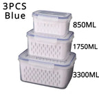 Fridge Storage Box with Drain Basket