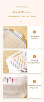 Fridge Storage Box with Drain Basket