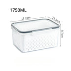 Fridge Storage Box with Drain Basket
