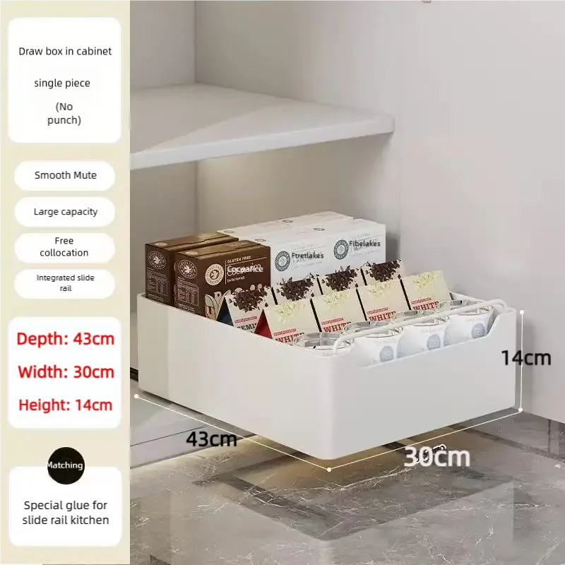 Pull-Out Kitchen Drawer Storage Rack